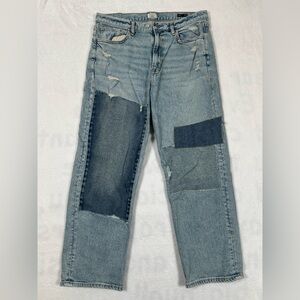 Faherty Patchwork Boyfriend High Waisted Jeans Women’s Size 30 Ankle Length